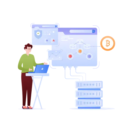 Blockchain Network  Illustration