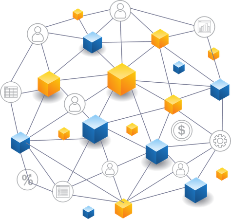 Blockchain network  Illustration