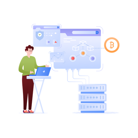 Blockchain Network  Illustration