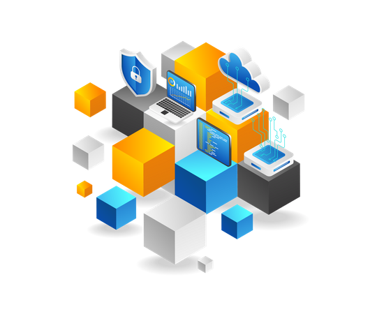 Blockchain network security analysis  Illustration