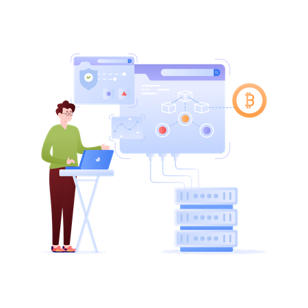 Blockchain-Netzwerk  Illustration