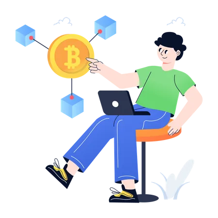Blockchain Platform  Illustration