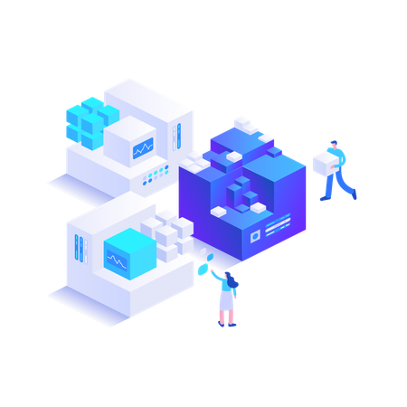 Blockchain Platform  Illustration