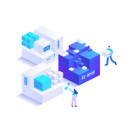 Blockchain Platform  Illustration