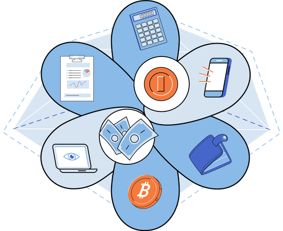 Blockchain revolution  Illustration