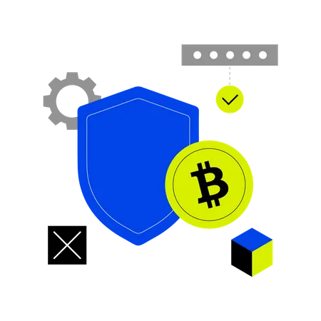 Blockchain-Sicherheit  Illustration