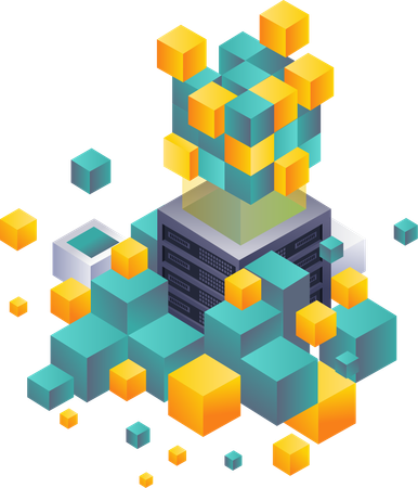 Blockchain-Servertechnologie  Illustration