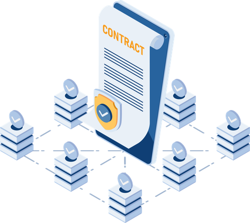 Blockchain Smart Contract  Illustration