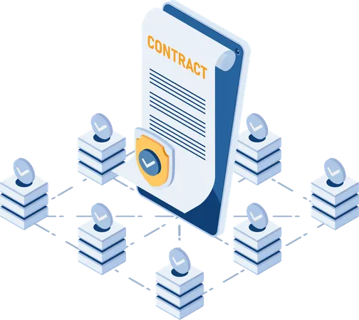 Blockchain Smart Contract  Illustration