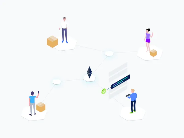 Blockchain Supply Chain  Illustration