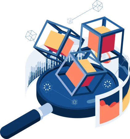 Blockchain tech  Illustration