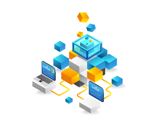 Blockchain-Technologieanalyse  Illustration