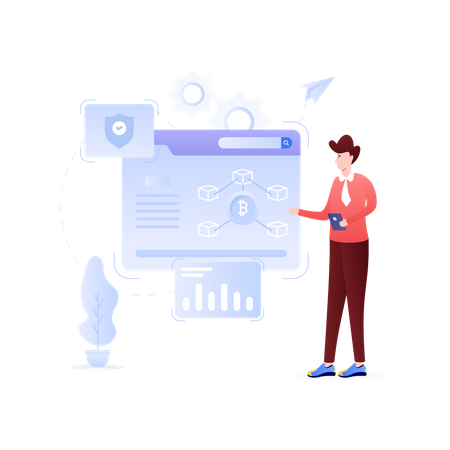 Blockchain-Technologie  Illustration