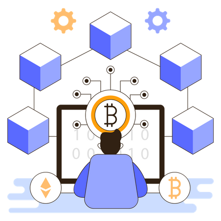 Blockchain Technology Illustration
