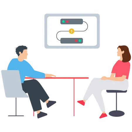 Blockchain Technology Illustration