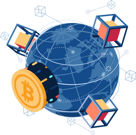 Blockchain Technology Illustration