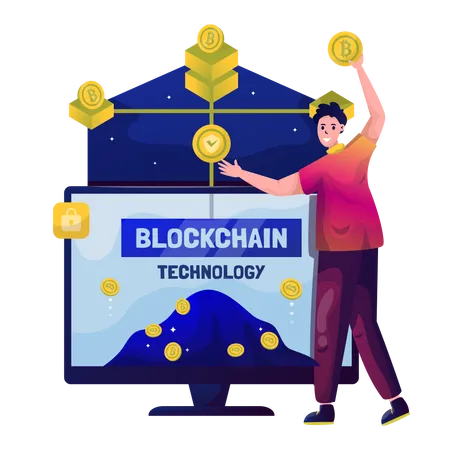 Blockchain Technology  Illustration