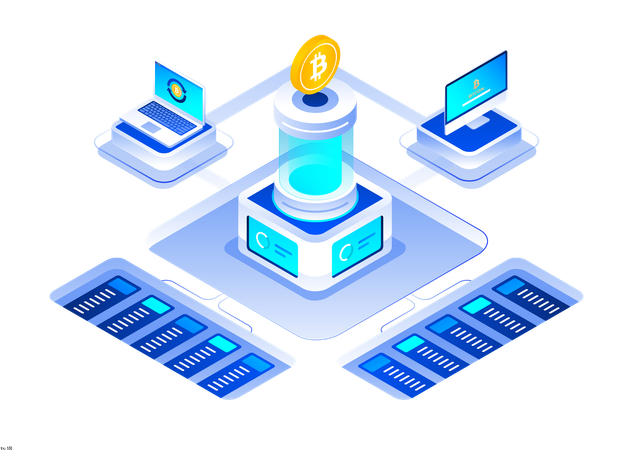 Blockchain technology  Illustration