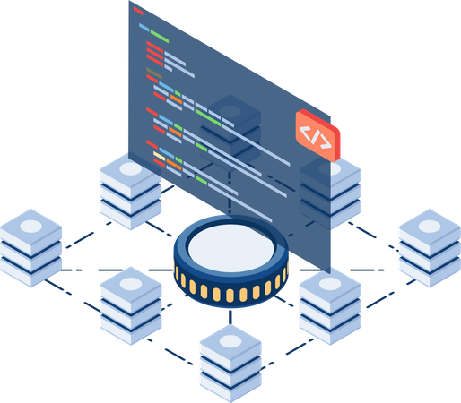 Blockchain Technology  Illustration