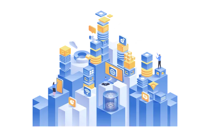 Blockchain technology  Illustration