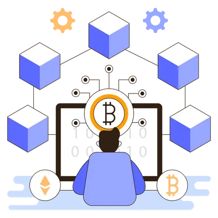 Blockchain Technology  Illustration