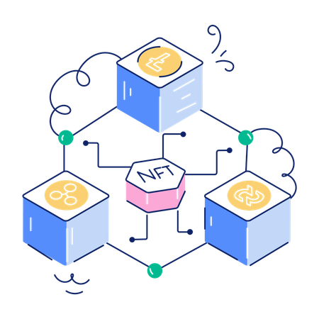 Blockchain Technology  Illustration