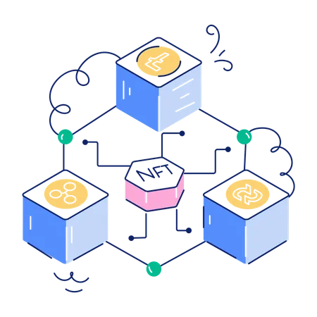 Blockchain Technology  Illustration