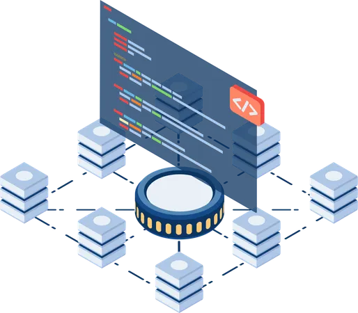 Blockchain Technology  Illustration