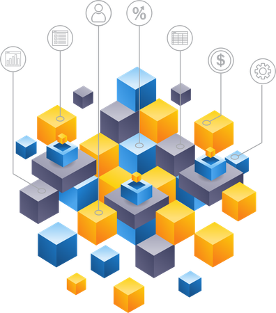 Blockchain Technology  Illustration