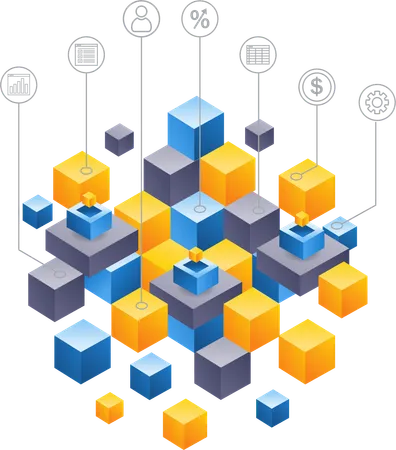 Blockchain Technology  Illustration