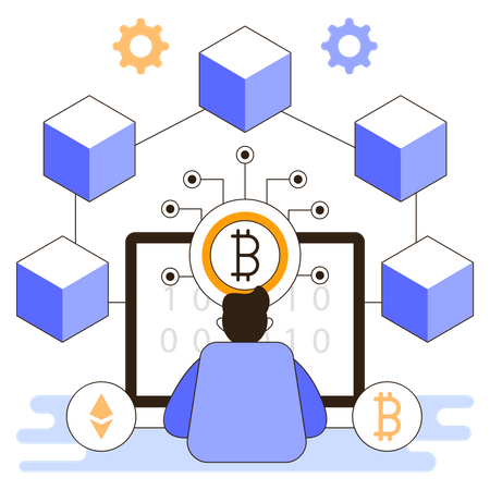 Blockchain Technology  Illustration