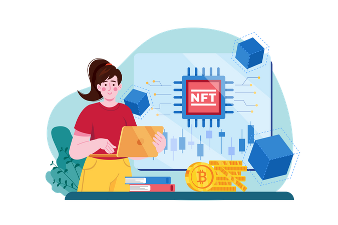 Blockchain Technology  일러스트레이션