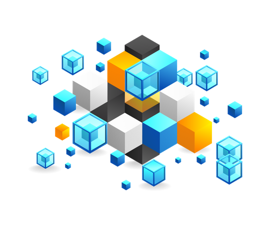 Blockchain technology  Illustration