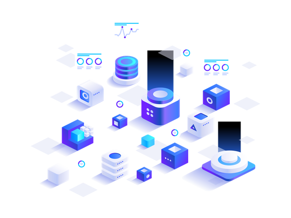 Blockchain trading platform  Illustration