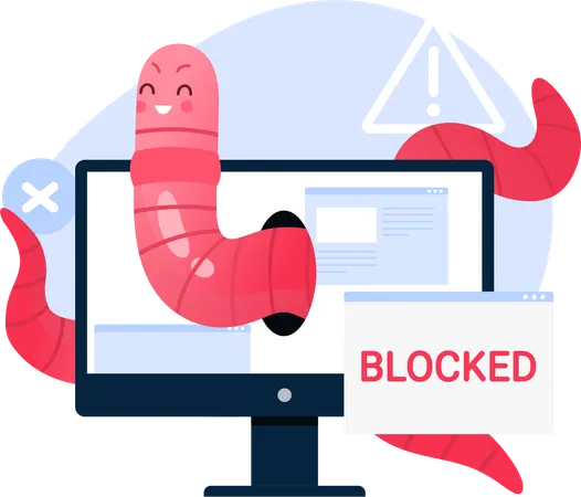 Blocked Website  Illustration