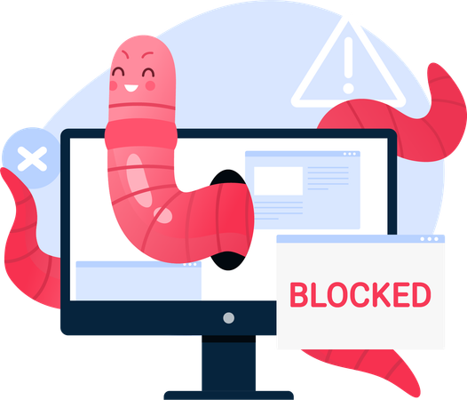 Blocked Website  Illustration