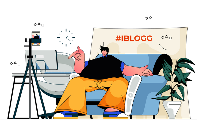 Blog de vídeo  Ilustração