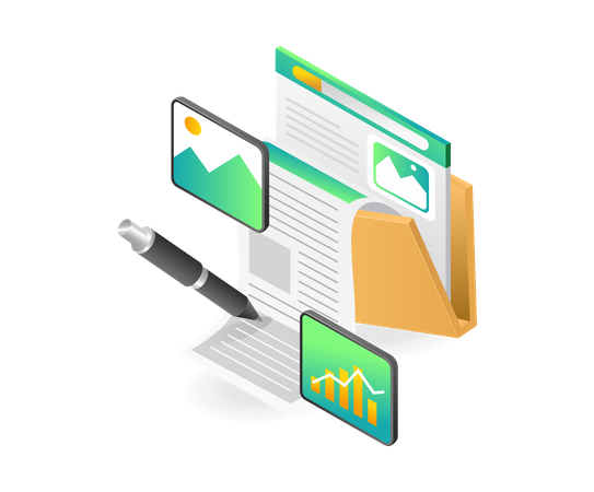Blog writing  Illustration
