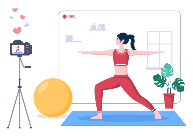 Bloguero de fitness  Ilustración