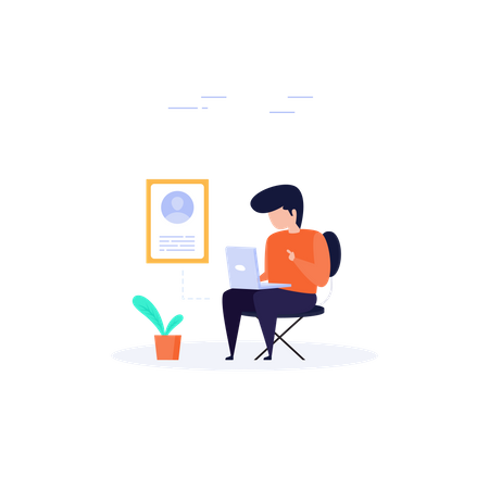 Blogger  Illustration