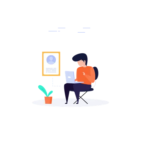 Blogger  Illustration