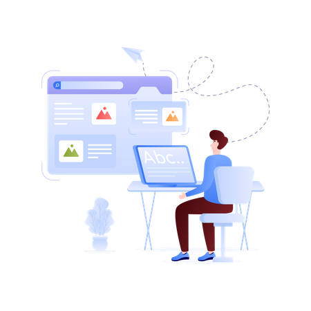 Blogger  Illustration