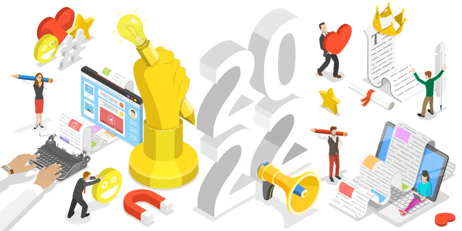 Blogging-Trends im Jahr 2022  Illustration