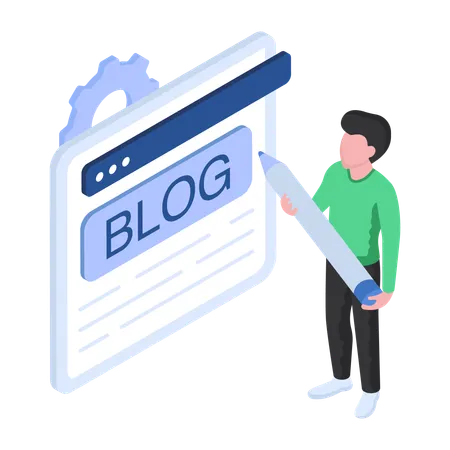 Blogging Website  Illustration