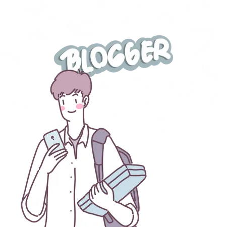 Blogueur  Illustration