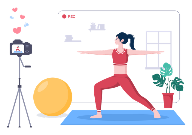 Blogueur de remise en forme  Illustration