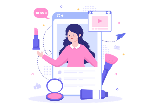Blogueuse beauté  Illustration