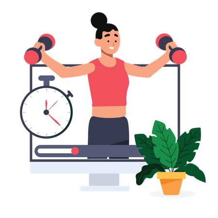 Blogueuse de fitness  Illustration