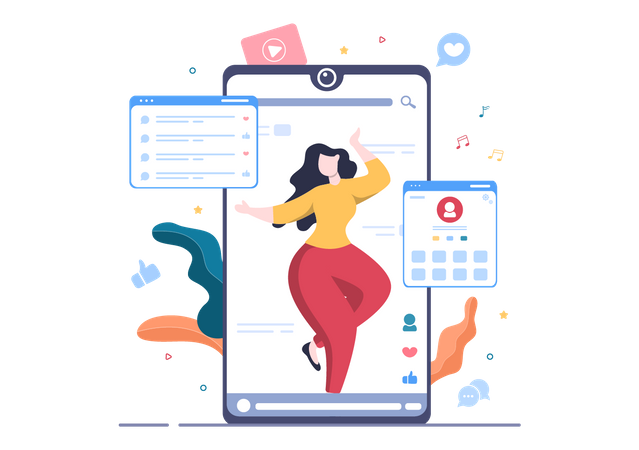 Blogueuse influenceuse  Illustration