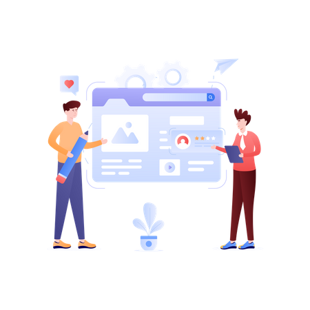 Blogverwaltung  Illustration